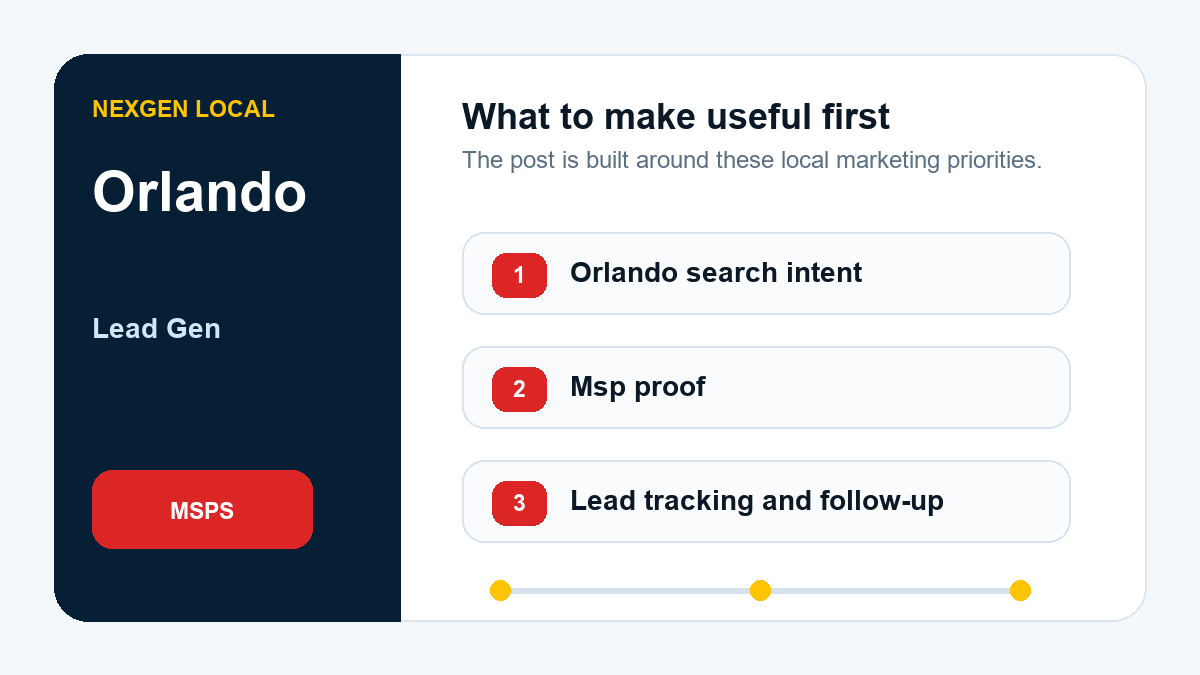 Lead Generation priorities for MSPs in Orlando, Florida