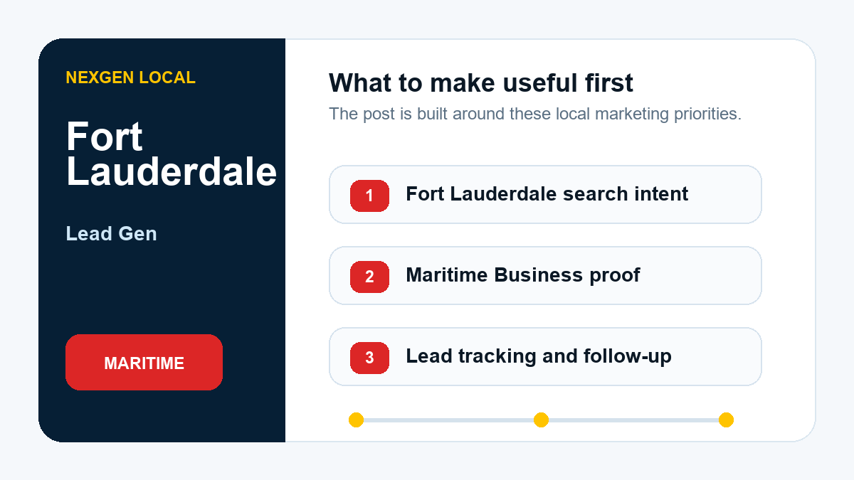 Lead Generation priorities for maritime businesses in Fort Lauderdale, Florida