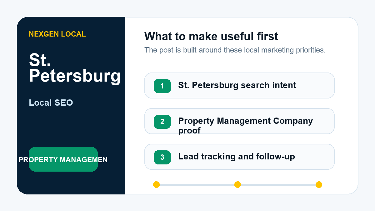 Local SEO priorities for property management and HOA companies in St. Petersburg, Florida