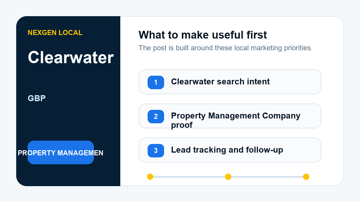 Google Business Profile priorities for property management and HOA companies in Clearwater, Florida
