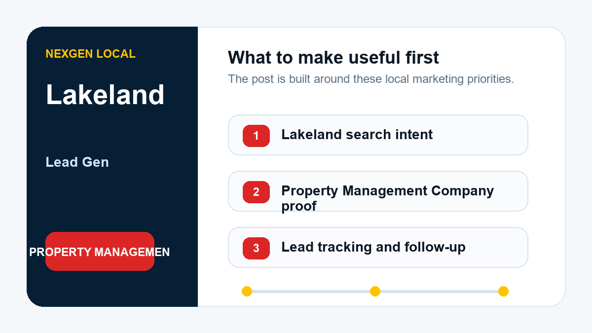 Lead Generation priorities for property management and HOA companies in Lakeland, Florida