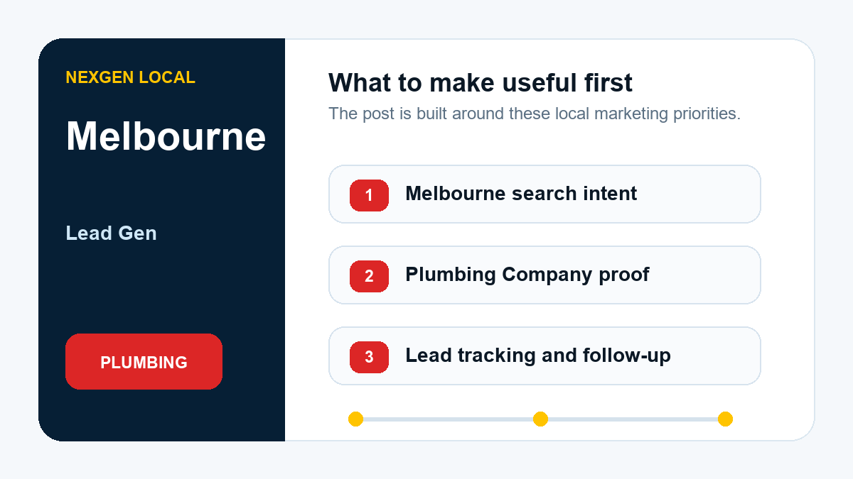Lead Generation priorities for plumbing companies in Melbourne, Florida
