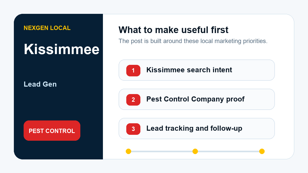 Lead Generation priorities for pest control companies in Kissimmee, Florida