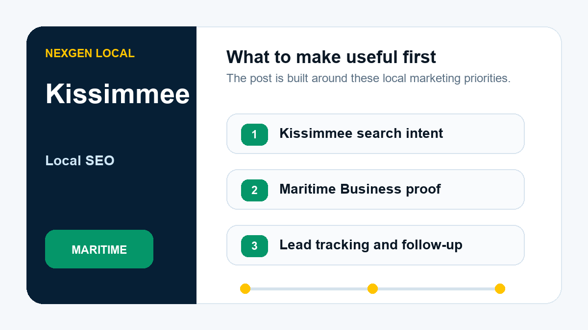 Local SEO priorities for maritime businesses in Kissimmee, Florida