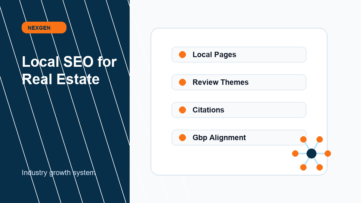 Local SEO for Real Estate | Nexgen Local Marketing industry marketing strategy visual