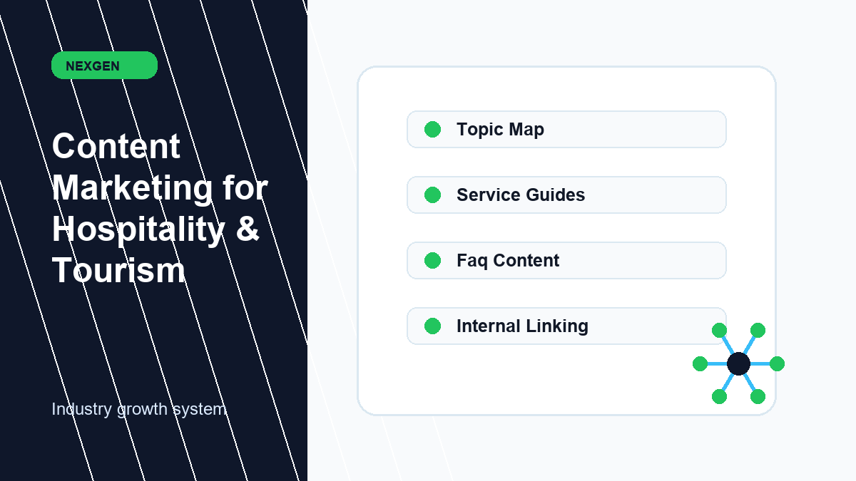 Content Marketing for Hospitality | Nexgen Local Marketing industry marketing strategy visual