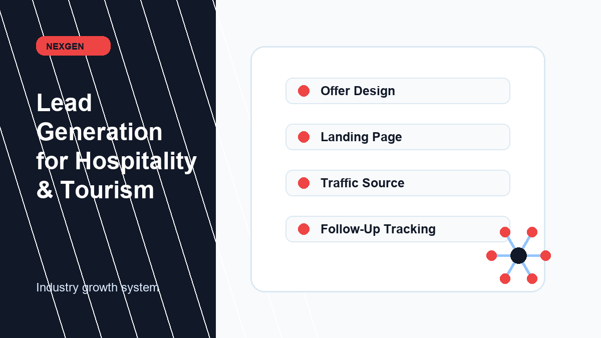 Lead Generation for Hospitality | Nexgen Local Marketing industry marketing strategy visual