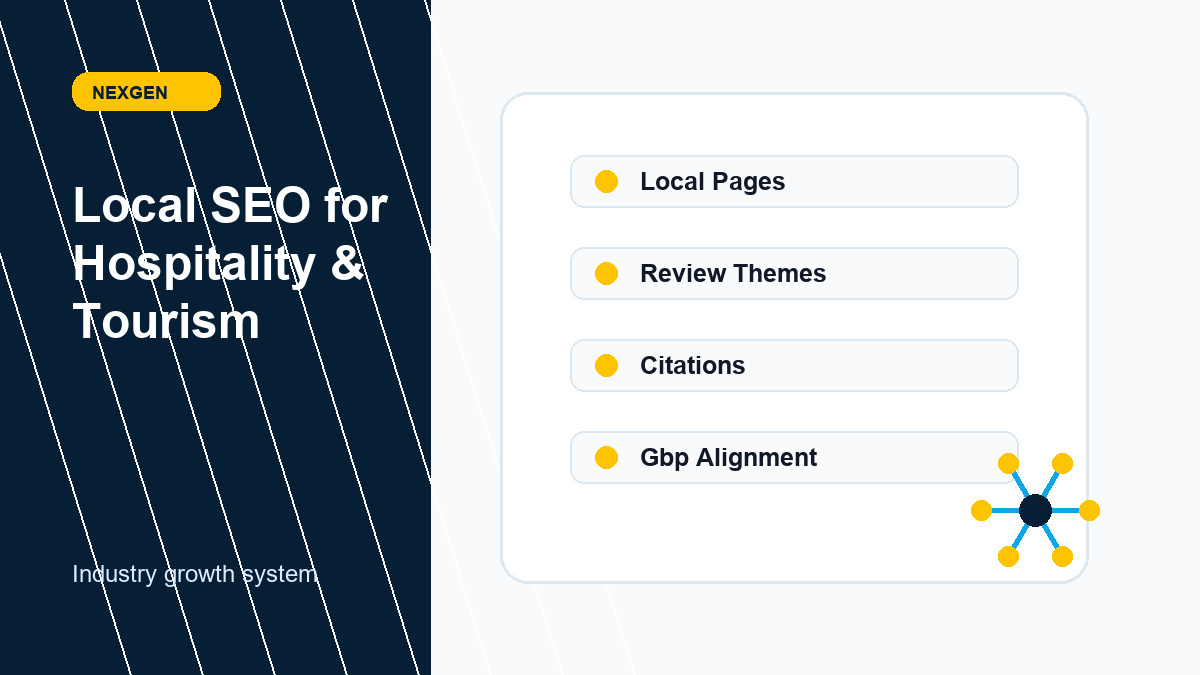 Local SEO for Hospitality | Nexgen Local Marketing industry marketing strategy visual