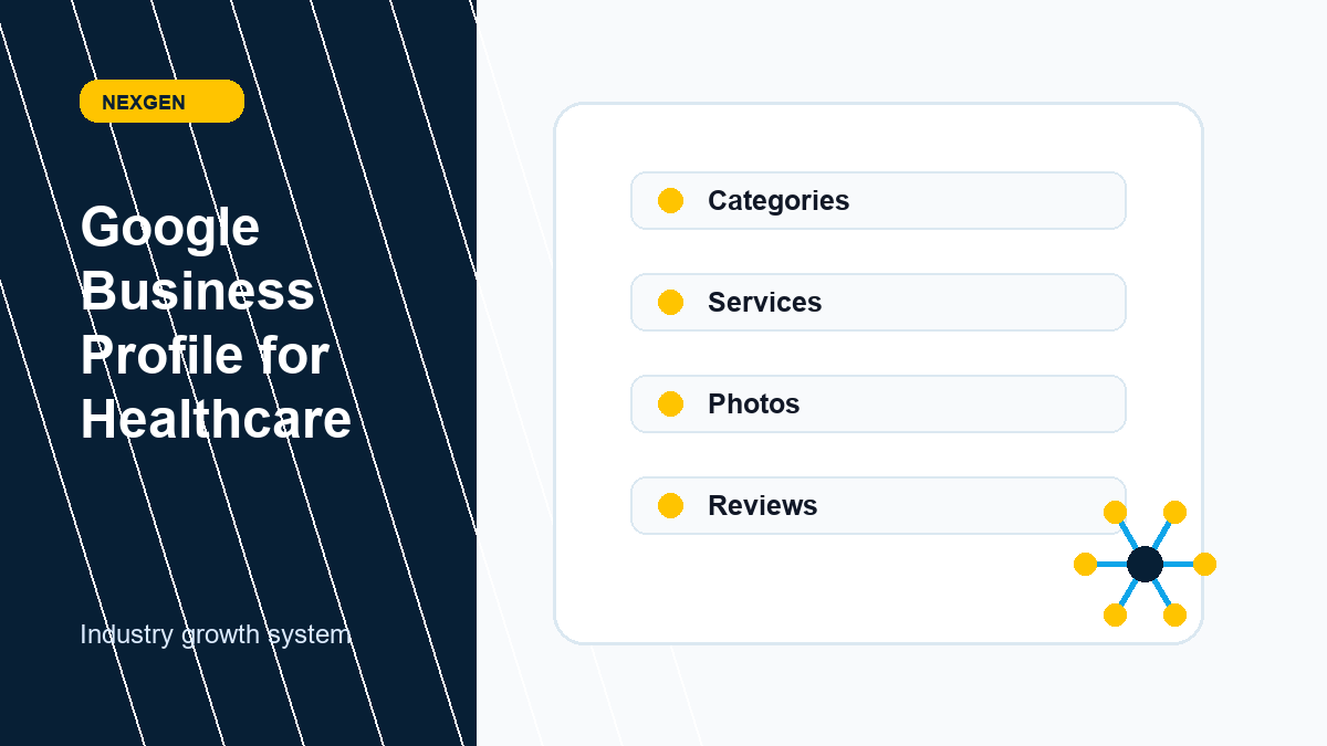 Google Business Profile for Healthcare | Nexgen Local Marketing industry marketing strategy visual