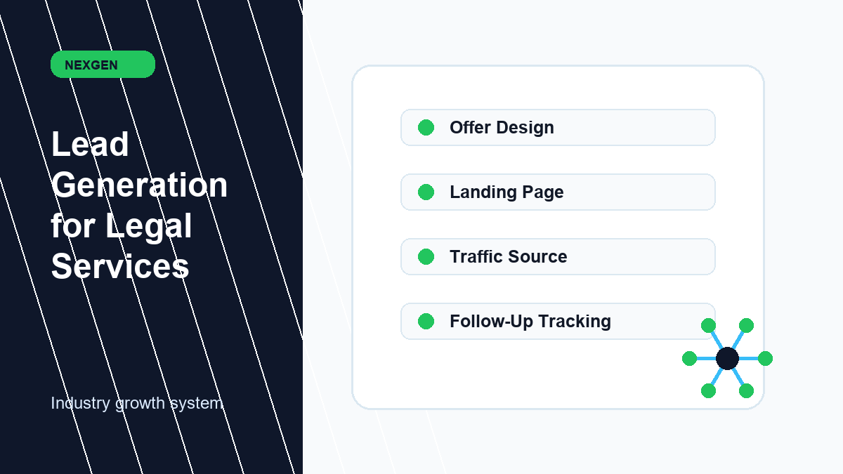 Lead Generation for Legal Services | Nexgen Local Marketing industry marketing strategy visual