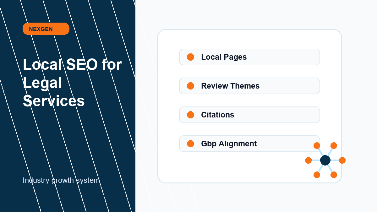 Local SEO for Legal Services | Nexgen Local Marketing industry marketing strategy visual