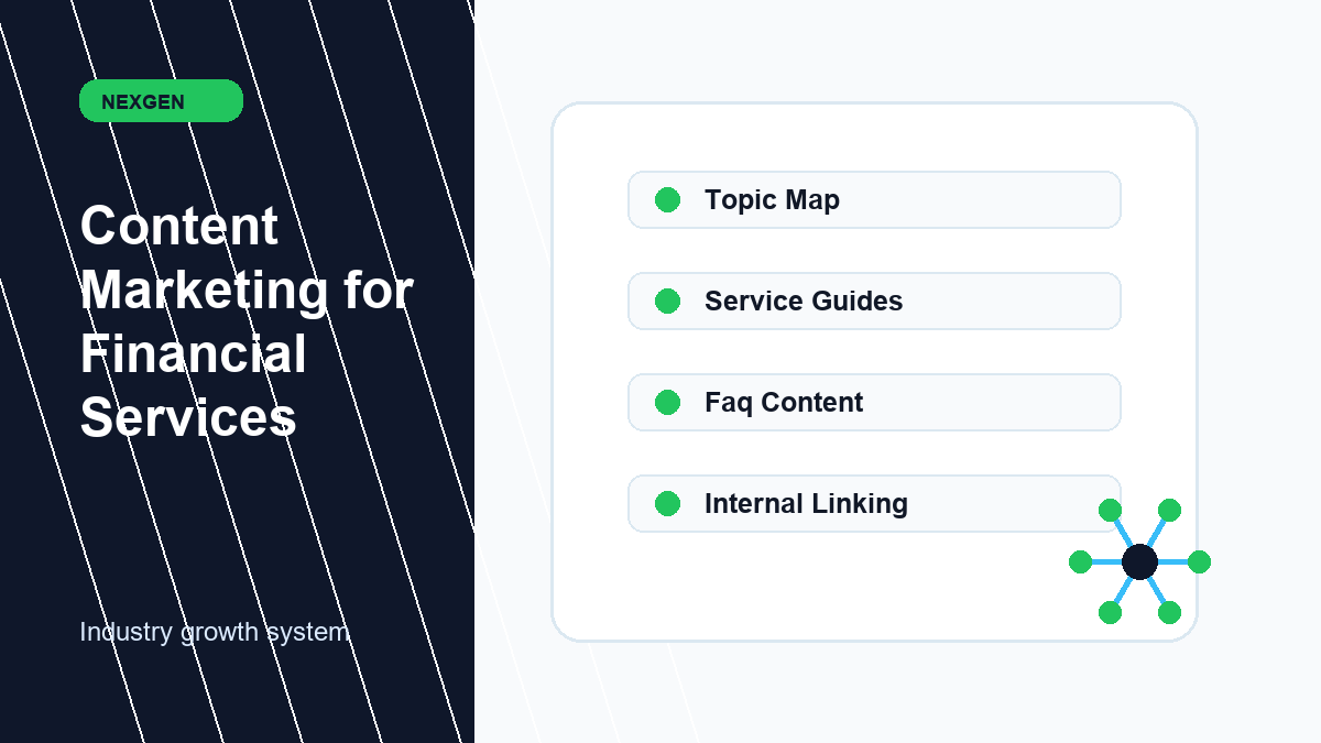 Content Marketing for Financial Services | Nexgen Local Marketing industry marketing strategy visual
