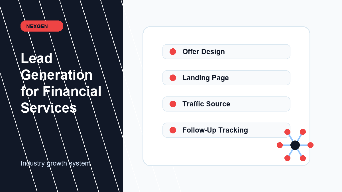 Lead Generation for Financial Services | Nexgen Local Marketing industry marketing strategy visual