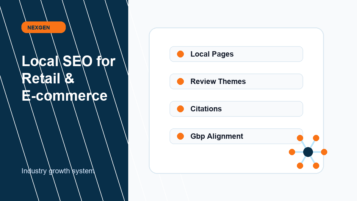 Local SEO for Retail | Nexgen Local Marketing industry marketing strategy visual