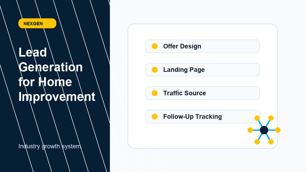 Lead Generation for Home Improvement | Nexgen Local Marketing industry marketing strategy visual