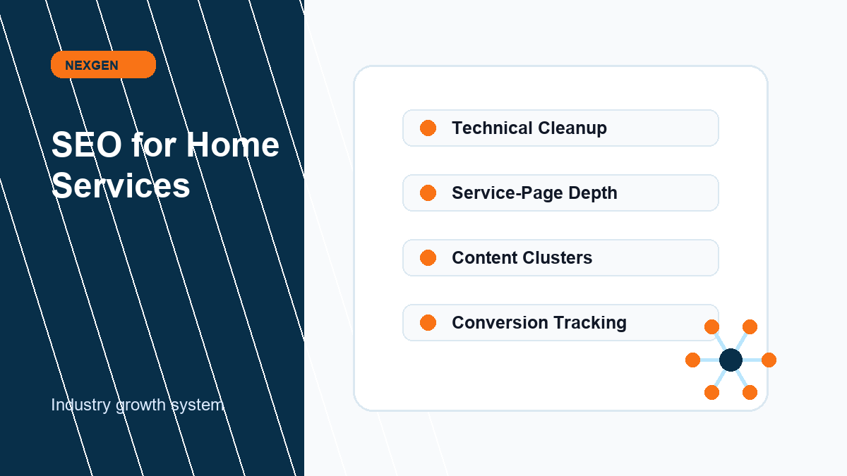 SEO (Search Engine Optimization) for Home Services | Nexgen Local Marketing industry marketing strategy visual