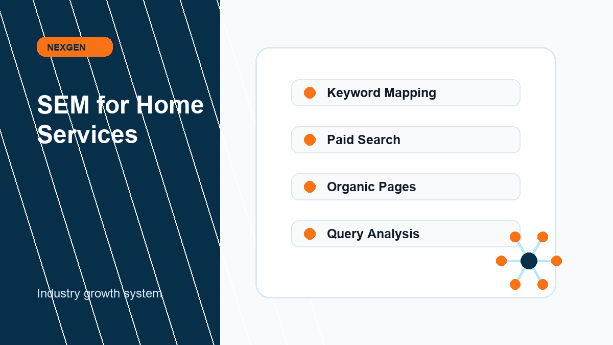 Search Engine Marketing (SEM) for Home Services | Nexgen Local Marketing industry marketing strategy visual